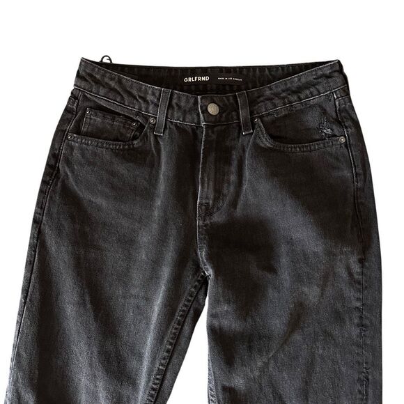 GrIfrnd The Kate size 24 Low Rise Slim Crop Jeans Distressed Black Straight - Picture 6 of 12